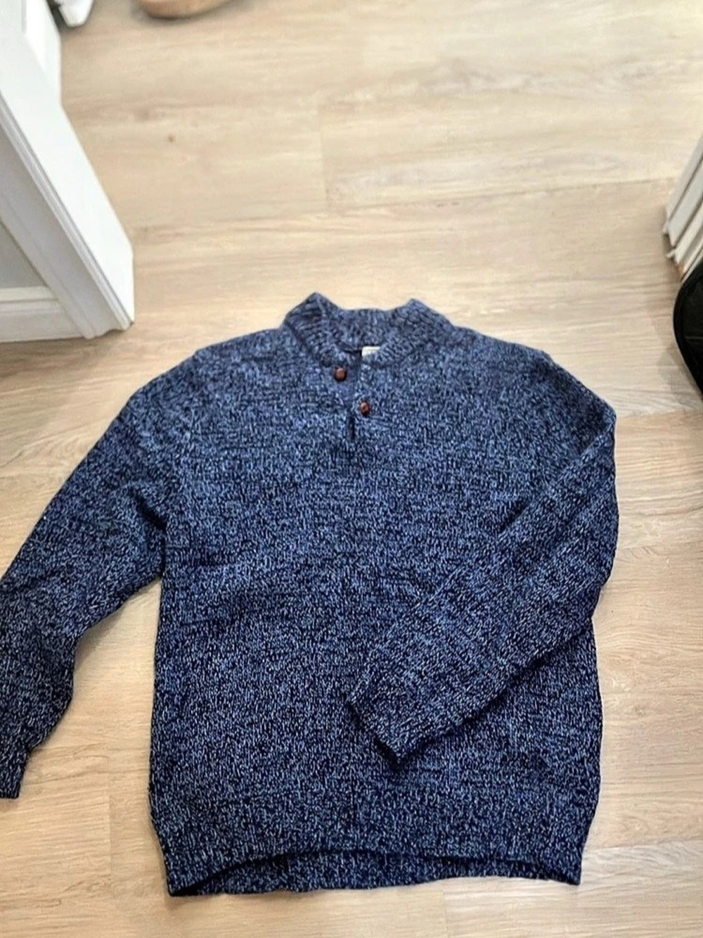 L.L.Bean Men's L.L.Bean Classic Ragg Wool Sweater, Henley Wool Crewneck Sweater
